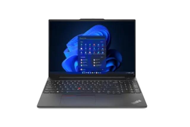 Лаптоп Lenovo ThinkPad E16 G1 Intel Core i7-1355U (up to 5.0GHz, 12MB), 16GB (8+8)DDR4 3200MHz, 512GB SSD, 16" WUXGA (1920x1200) IPS AG, Intel Iris Xe Graphics, FHD&IR Cam, Backlit KB, FPR, WLAN, BT, DOS, 3Y CCI