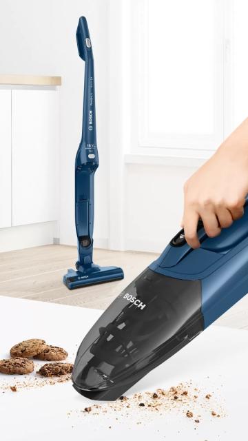 Прахосмукачка Bosch BBHF216, Cordless Handstick Vacuum Cleaner, Series 2, 2 in 1, Readyy'y 16Vmax, Blue