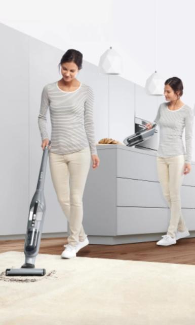 Прахосмукачка Bosch BCH3P210, SER4 Rechargeable vacuum cleaner, 2in1, 21.6 V, Runtime: 50 min, Charging time: 5 h, Silver