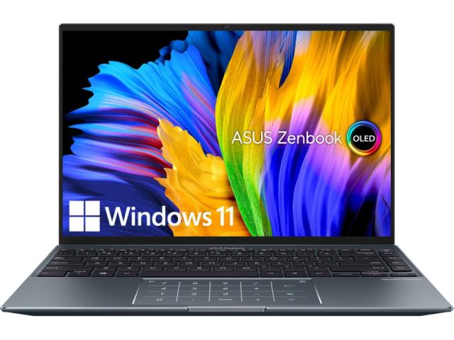 Лаптоп Asus Zenbook X OLED UX5401ZAS-OLED-KN731X, Num Pad, Intel Core i7-12700H/BGA OLED 14" 2.8K (2880 x 1800)WQ+ BEND GL TP 400NITS(HDR)DCIP3:100% 90HZ, 16GB LPDDR5(ON BD),  PCIEG4 1TB SSD,Windows 11 Pro 64BIT, Zero-G Titanium
