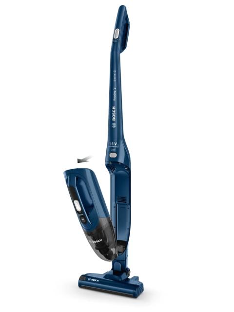Прахосмукачка Bosch BCHF216S, Cordless Handstick Vacuum Cleaner, Series 2, 2 in 1, Readyy'y 16Vmax, Blue