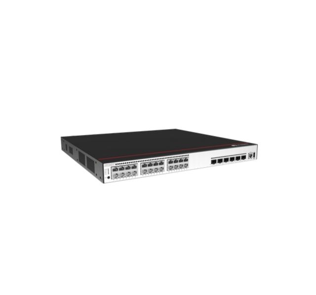 Комутатор Huawei S5735-S24P4XE-V2 (24*10/100/1000BASE-T ports, 4*10GE SFP+ ports, 2*12GE stack ports, PoE+, without power module)