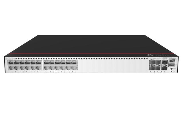 Комутатор Huawei S5735-S24U4XE-V2 (24*10/100/1000BASE-T ports, 4*10GE SFP+ ports, 2*12GE stack ports, PoE++, without power module)