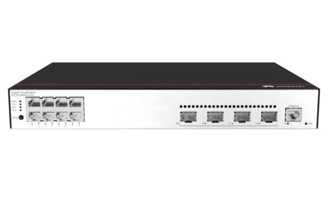Комутатор Huawei S5735-L8P4S-A-V2 (8*10/100/1000BASE-T ports, 4*GE SFP ports, PoE+, AC power)