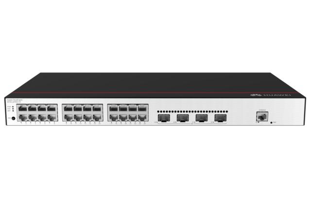 Комутатор Huawei S5735-L24T4S-A-V2 (24*10/100/1000BASE-T ports, 4*GE SFP ports, AC power)