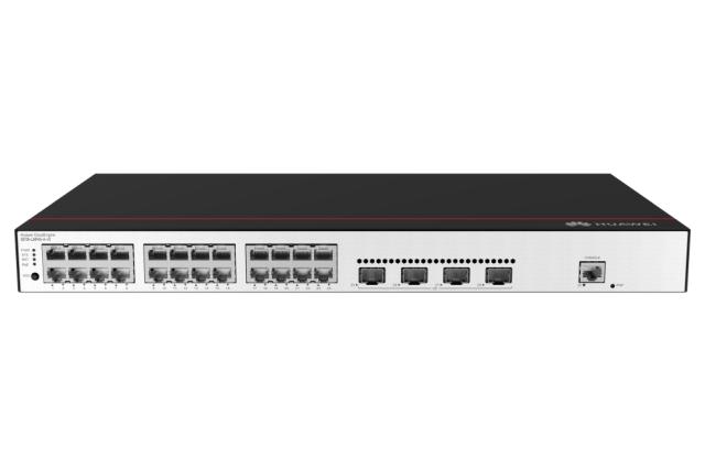 Комутатор Huawei S5735-L24P4S-A-V2 (24*10/100/1000BASE-T ports, 4*GE SFP ports, PoE+, AC power)