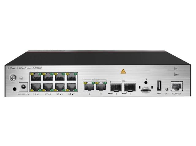 Защитна стена Huawei USG6530E AC Host (10*GE RJ45 + 2*10GE SFP+, 1*Adapter)