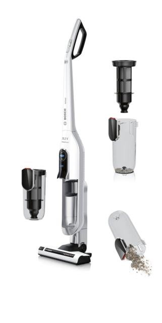 Прахосмукачка Bosch BCH6ATH25, Cordless Handstick Vacuum Cleaner, Athlet 25.2V, AllFloor HighPower brush, White