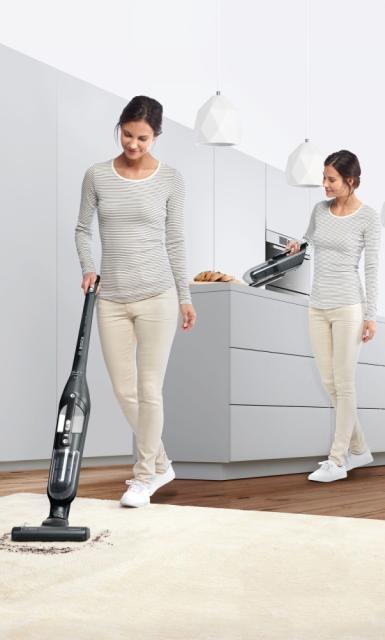 Прахосмукачка Bosch BCH3ALL25, Cordless Handstick Vacuum cleaner, 2 in 1, Flexxo 25.2V, built-in accessories, midnight sapphire metallic