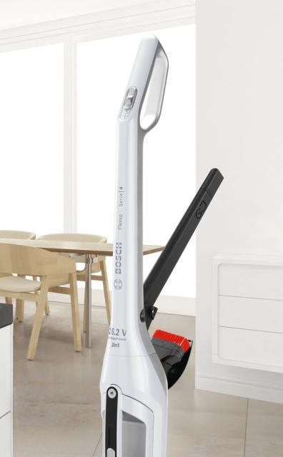 Прахосмукачка Bosch BCH3K255, Wireless Vacuum Cleaner, 2 in 1, with built-in accessories, polar white metallic