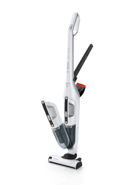 Прахосмукачка Bosch BCH3K255, Wireless Vacuum Cleaner, 2 in 1, with built-in accessories, polar white metallic