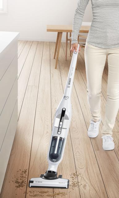 Прахосмукачка Bosch BCH3K255, Wireless Vacuum Cleaner, 2 in 1, with built-in accessories, polar white metallic