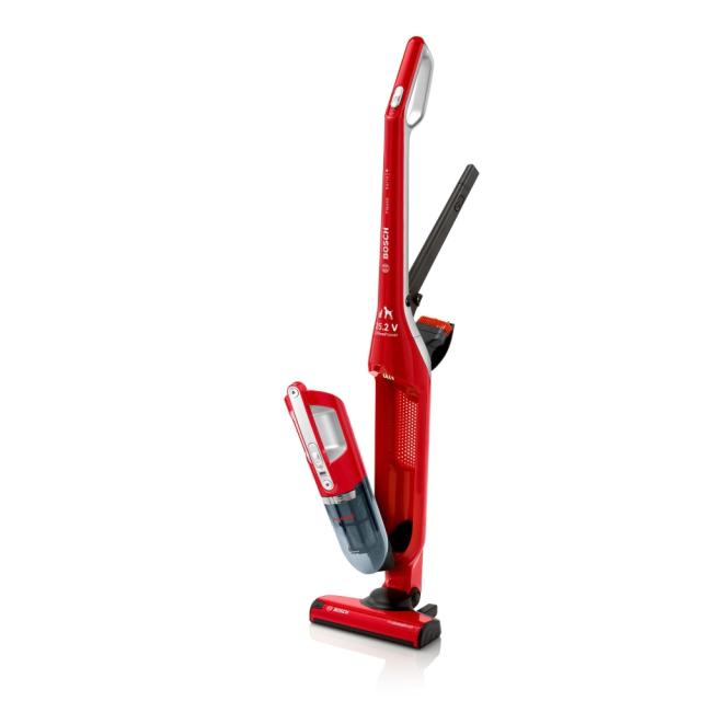 Прахосмукачка Bosch BBH3ZOO25, Wireless Vacuum Cleaner, 2 in 1, with built-in pet accessory, tornado red