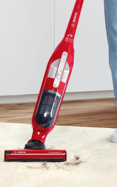 Прахосмукачка Bosch BBH3ZOO25, Wireless Vacuum Cleaner, 2 in 1, with built-in pet accessory, tornado red