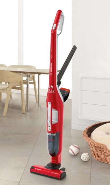 Прахосмукачка Bosch BBH3ZOO25, Wireless Vacuum Cleaner, 2 in 1, with built-in pet accessory, tornado red