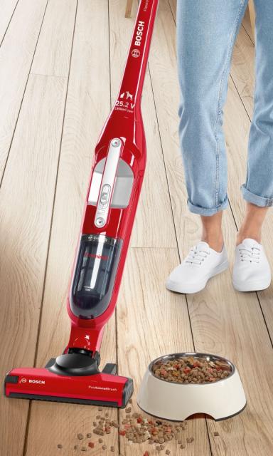 Прахосмукачка Bosch BBH3ZOO25, Wireless Vacuum Cleaner, 2 in 1, with built-in pet accessory, tornado red