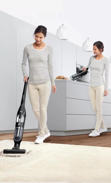 Прахосмукачка Bosch BBH32101, Cordless Handstick Vacuum cleaner 2 in 1 Flexxo, Serie 4, 21.6V, built-in accessories, black