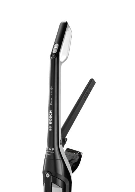 Прахосмукачка Bosch BBH32101, Cordless Handstick Vacuum cleaner 2 in 1 Flexxo, Serie 4, 21.6V, built-in accessories, black