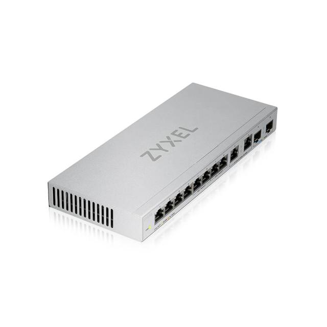 Комутатор ZyXEL XGS1010-12 v2, 12-Port Gigabit Unmanaged Switch with 8-Port 1G + 2-Port 2.5G + 2-Port SFP+