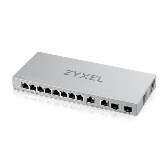 Комутатор ZyXEL XGS1210-12 v2, 12-Port Gigabit webmanaged Switch with 8 port 1G + 2-Port 2.5G + 2-Port SFP+