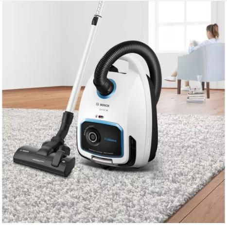Прахосмукачка Bosch BGB6SIL1 Series 6, Vacuum cleaner with bag, 4l, ProSilence, Remote control, 66dB, White