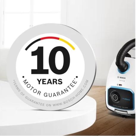 Прахосмукачка Bosch BGB6SIL1 Series 6, Vacuum cleaner with bag, 4l, ProSilence, Remote control, 66dB, White