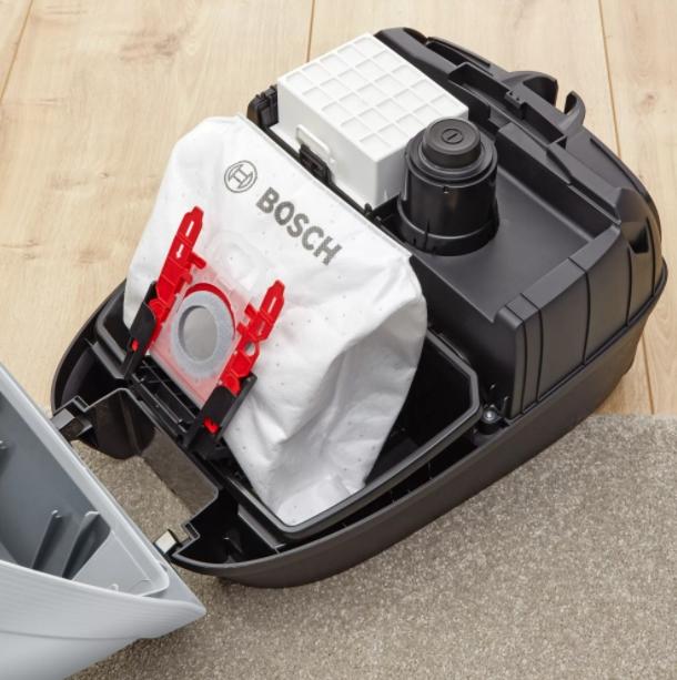 Прахосмукачка Bosch BGB6X330 Series 6, Vacuum cleaner with bag, 4 l, Washable HEPA filter, 12 m operating range, Remote control, Gray