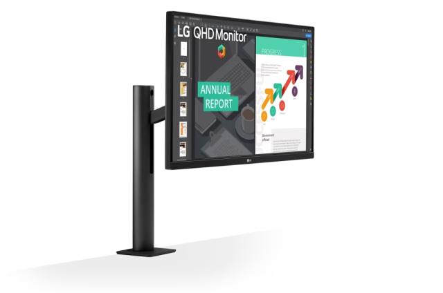 Монитор LG 27QN880P-B, 27" Wide LED, QHD Ergo (2560x1440) IPS Display, sRGB 99%, 75Hz, 5ms, 1000:1, Mega DFC, 350 cd/m2, AMD FreeSync, MAXX Audio 5W x 2, USB type-C, HDMI, Reader Mode, DisplayPort, Headphone out, Tilt, Height (Range), Swivel, Pivot, 