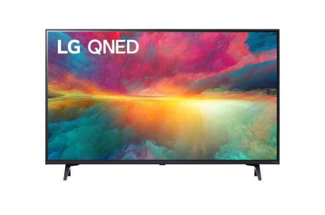 Телевизор LG 43QNED753RA, 43" 4K QNED (Quantum Dot NanoCell), UHD (3840x2160), DVB-T2/C/S2, a5 AI Processor, HDR 10 PRO, webOS Smart TV, ThinQ AI, 4K Upscaling, HGiG, WiFi, AI Sound Pro, Bluetooth, eARC (HDMI 2), CI, Miracast, AirPlay 2, Two Pole sta