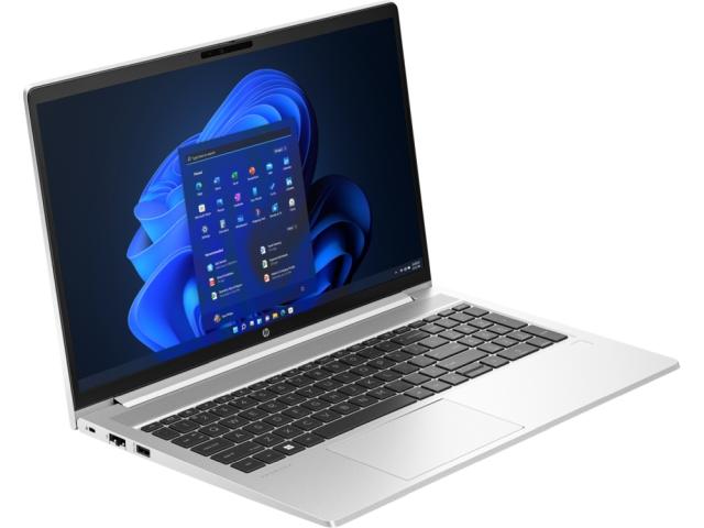 Лаптоп HP ProBook 450 G10 Pike Silver, Core i7-1355U(up to 5GHz/12MB/10C), 15.6" FHD IPS AG, 16GB 3200Mhz 1DIMM, 512GB PCIe SSD, WiFi 6E + BT5.3, FPR, Backlit Kbd, 3C Batt, Free DOS, 5Y NBD On Site