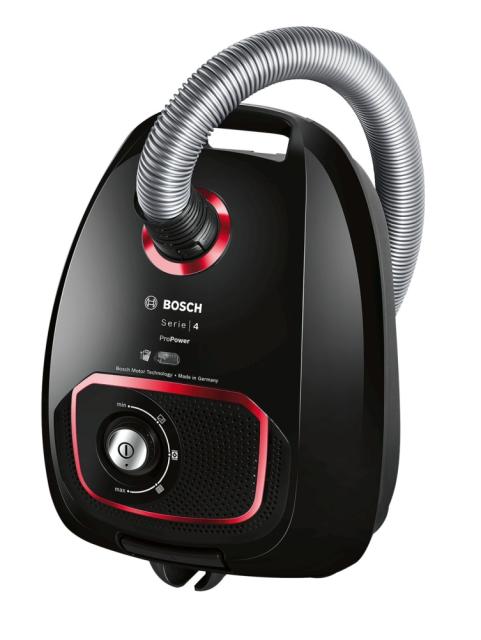 Прахосмукачка Bosch BGLS4POW2, Vacuum Cleaner, ProPower, Turbo brush, PowerProtect Dustbag, 4l, 76 dB, Series 4, black