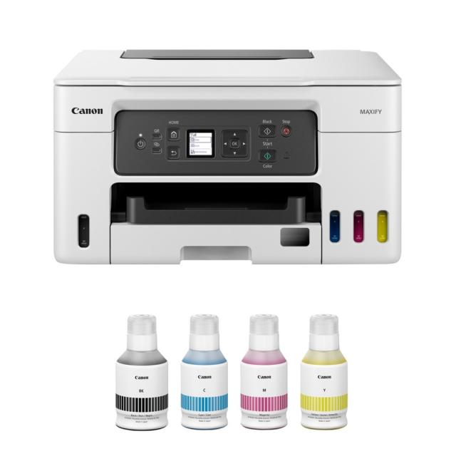 Мастилоструйно многофункционално устройство Canon MAXIFY GX3040 All-In-One, White&Black + Canon Red Label Superior - 80 gr/m2, A4, 2500 sheets