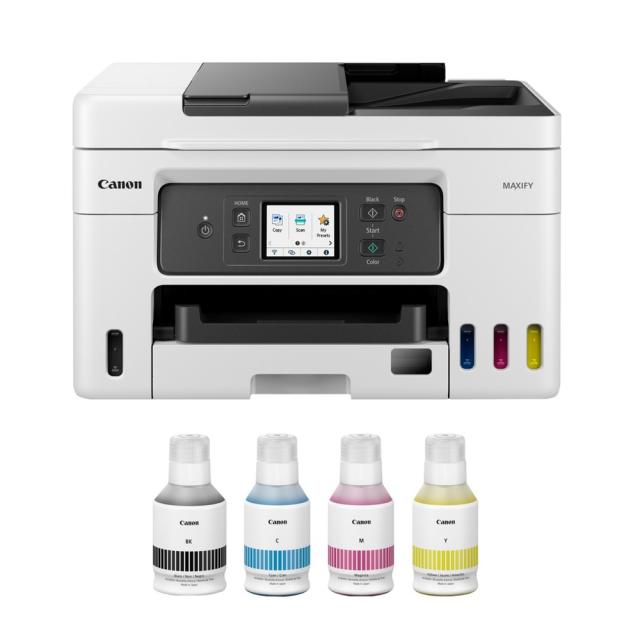 Мастилоструйно многофункционално устройство Canon MAXIFY GX4040 All-In-One, White&Black + Canon Red Label Superior - 80 gr/m2, A4, 2500 sheets