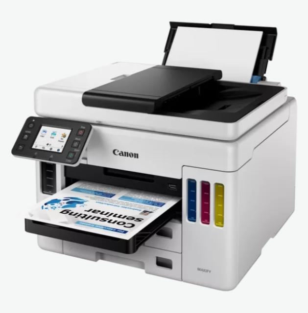 Мастилоструйно многофункционално устройство Canon MAXIFY GX7040 All-In-One, Fax, Black + Canon Red Label Superior - 80 gr/m2, A4, 2500 sheets