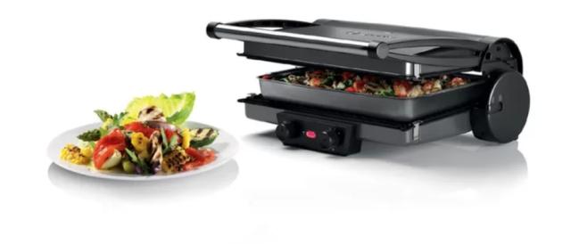 Контактен грил Bosch TCG4215, Contact grill, 3 in 1, 2000W, silver-gray