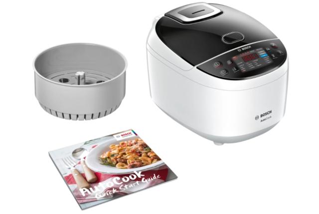 Мултикукър Bosch MUC11W12, Multicooker, 48 programs, large 5-liter bowl with a non-stick coating, Large temperature range 40-160 ° C, 900 W, White