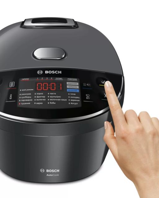 Мултикукър Bosch MUC22B42RU, Multicooker, 48 programs, large 5-liter bowl with a non-stick coating, Large temperature range 40-160 ° C, 900 W, Black