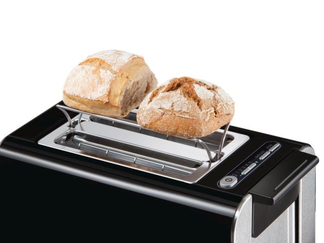 Тостер Bosch TAT8613, Toaster, Styline, 860 W, AutoHeat Control, 9levels, Auto power off, Defrost and warm setting, Lifting high, Black/Silver