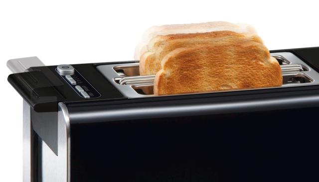 Тостер Bosch TAT8613, Toaster, Styline, 860 W, AutoHeat Control, 9levels, Auto power off, Defrost and warm setting, Lifting high, Black/Silver
