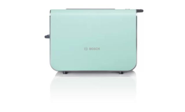 Тостер Bosch TAT8612, Compact toaster, Styline, 860 W, AutoHeat Control, Mirror heating, 9 levels, LED display with memory function, Defrost and warm setting, High lifting, Green/Silver