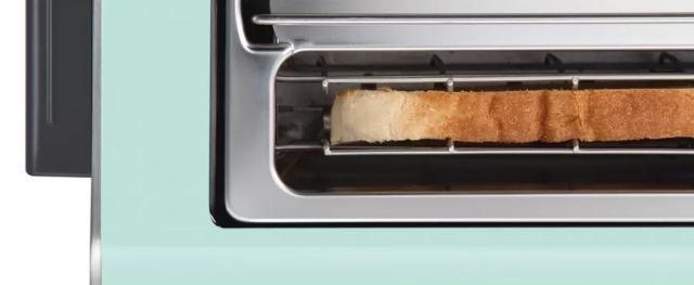 Тостер Bosch TAT8612, Compact toaster, Styline, 860 W, AutoHeat Control, Mirror heating, 9 levels, LED display with memory function, Defrost and warm setting, High lifting, Green/Silver