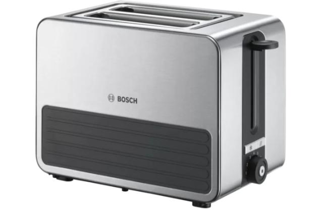 Тостер Bosch TAT7S25, Compact toaster, 860-1050 W, Defrost and warm setting, High lifting, Auto power off, Grey