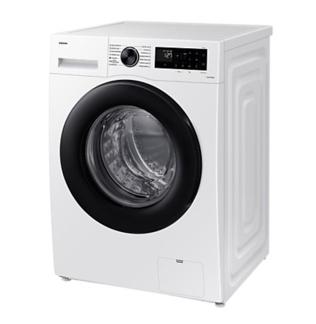 Пералня Samsung WW80CGC04DAELE, Washing Machine, 8 kg, 1400 rpm,  Digital inverter motor, Energy Efficiency A, Spin Efficiency B, Eco Bubble, Bubble Soak, Hygiene Steam, WiFi , Smart Things, AI Energy mode, White, Black door