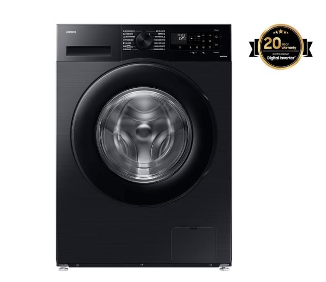 Пералня Samsung WW80CGC04DABLE, Washing Machine, 8 kg, 1400 rpm,  Digital inverter motor, Energy Efficiency A, Spin Efficiency B, Eco Bubble, Bubble Soak, Hygiene Steam, WiFi , Smart Things, AI Energy mode, Black Inox