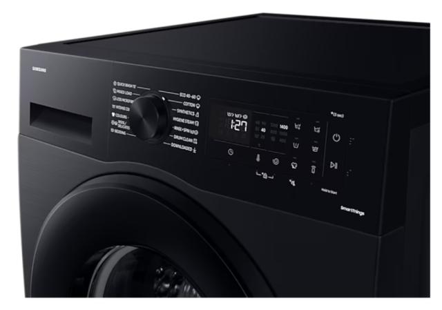 Пералня Samsung WW80CGC04DABLE, Washing Machine, 8 kg, 1400 rpm,  Digital inverter motor, Energy Efficiency A, Spin Efficiency B, Eco Bubble, Bubble Soak, Hygiene Steam, WiFi , Smart Things, AI Energy mode, Black Inox