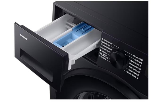 Пералня Samsung WW80CGC04DABLE, Washing Machine, 8 kg, 1400 rpm,  Digital inverter motor, Energy Efficiency A, Spin Efficiency B, Eco Bubble, Bubble Soak, Hygiene Steam, WiFi , Smart Things, AI Energy mode, Black Inox