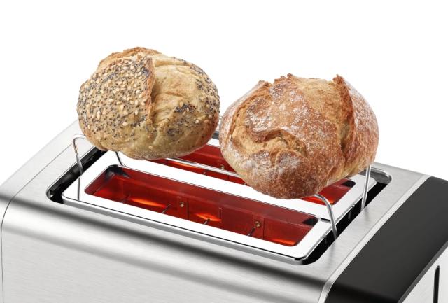 Тостер Bosch TAT5P420, Toaster, DesignLine, Stainless steel,  820-970 W, Auto power off, Defrost and warm setting, Lifting high