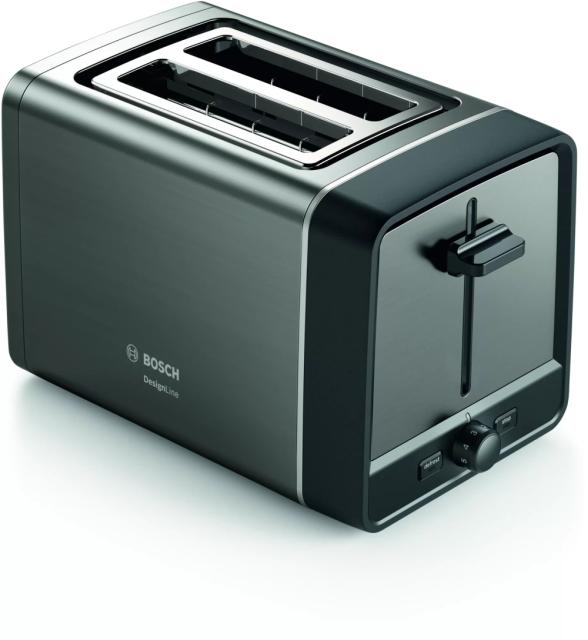 Тостер Bosch TAT5P425, Toaster, DesignLine, 820-970W, Auto power off, Defrost and warm setting, Lifting high, Grey