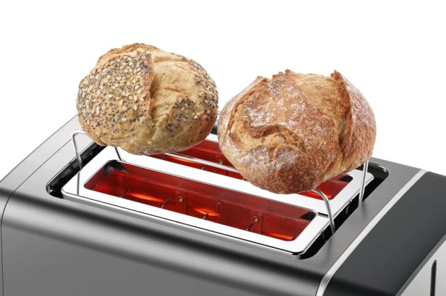 Тостер Bosch TAT5P425, Toaster, DesignLine, 820-970W, Auto power off, Defrost and warm setting, Lifting high, Grey