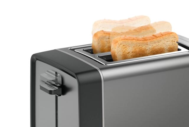 Тостер Bosch TAT5P425, Toaster, DesignLine, 820-970W, Auto power off, Defrost and warm setting, Lifting high, Grey